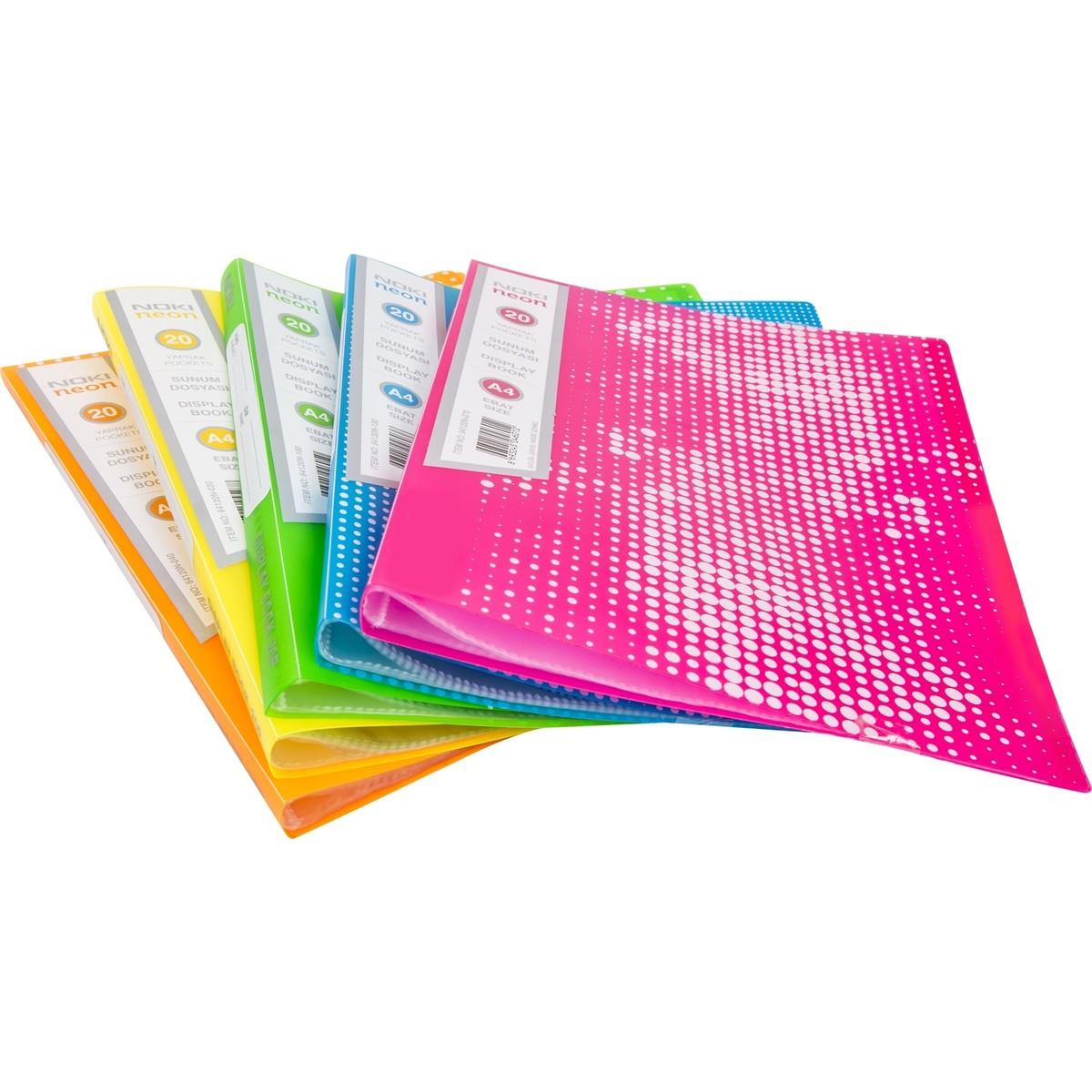 Noki Katalog (Sunum) Dosya Neon Seri 20 Lİ Turuncu 64120N-040