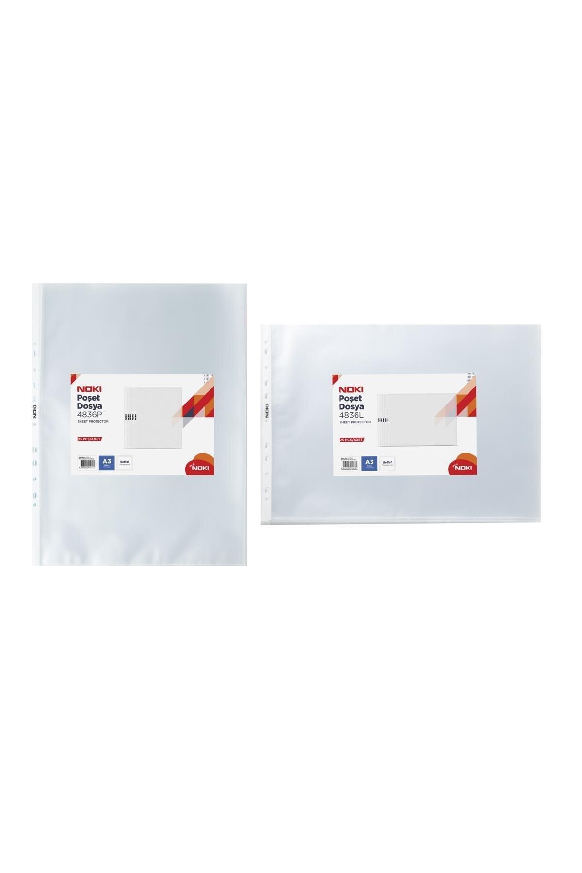 Noki A3 Poşet Dosya Dikey 25 Li Paket 90 Micron
