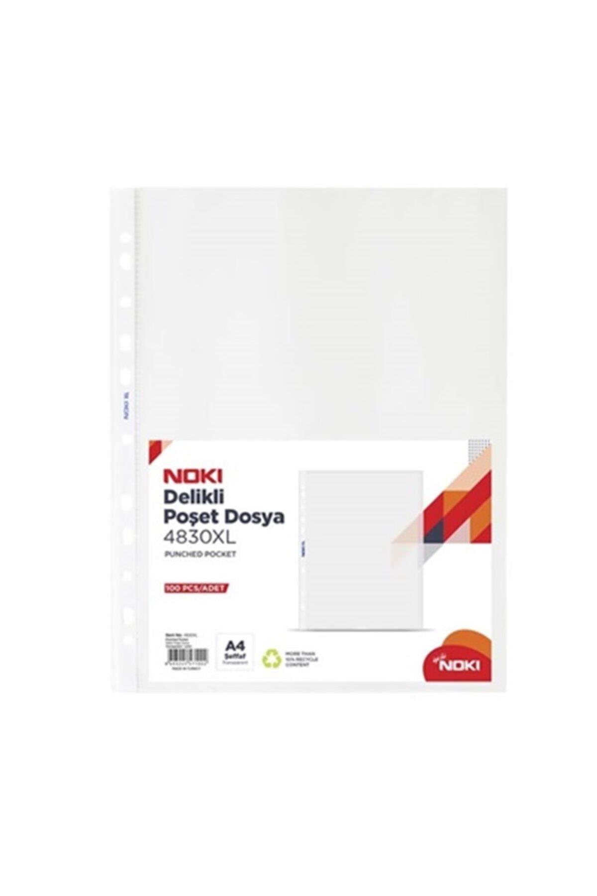 Noki Poşet Dosya XL 100 LÜ A4 40 MIC Şeffaf 4830XL