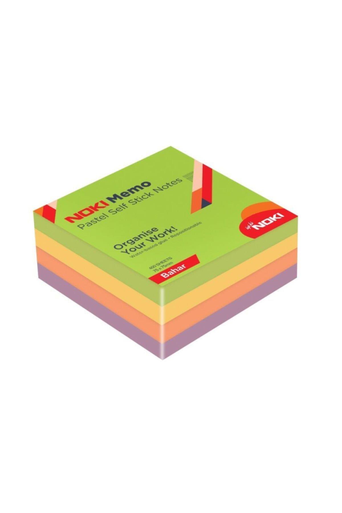 Noki Memo 75X75 Yapışkanlı Pastel Küp Blok Not 400 Sayfa Bahar