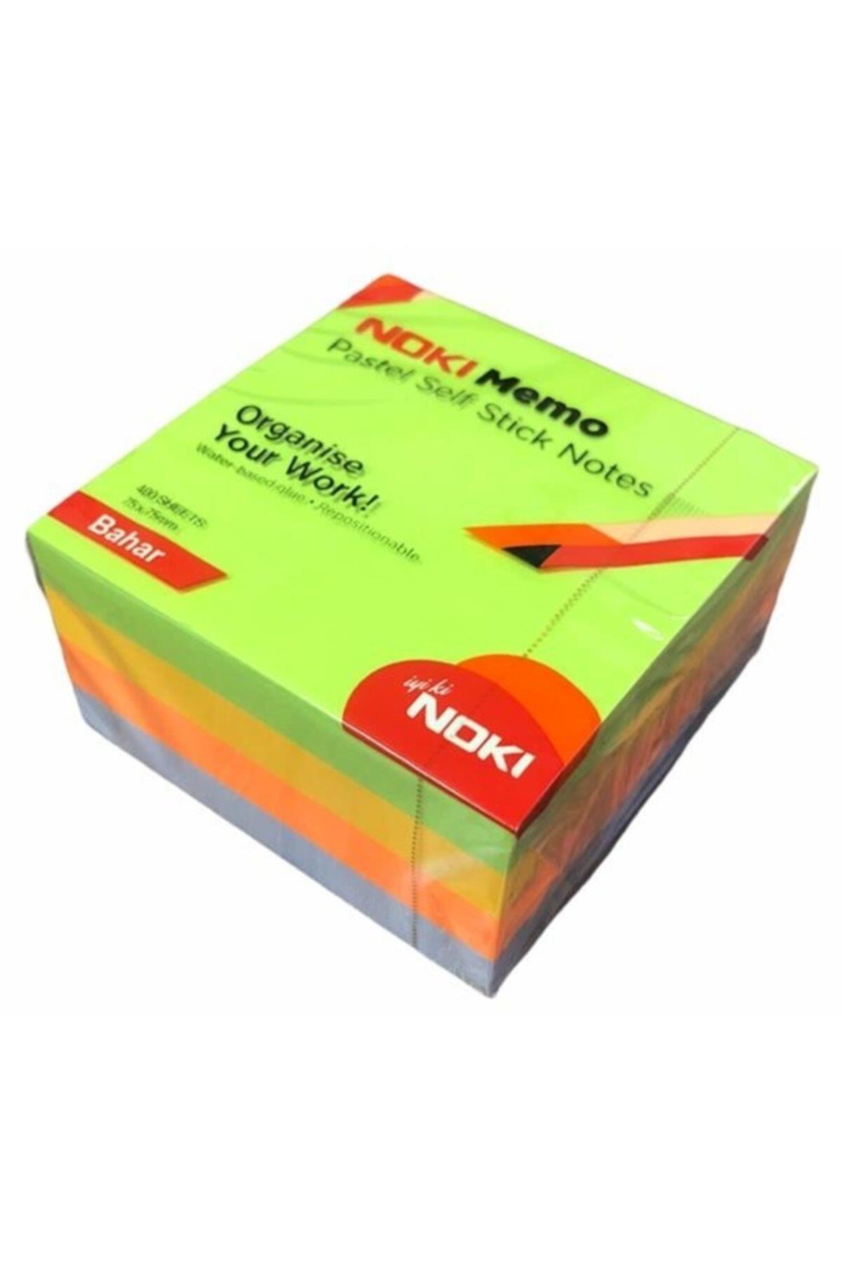 Noki Yapışkanlı Not Kağıdı Küp 400 Sayfa 75 x 75 mm Pastel Bahar (12 Adet)