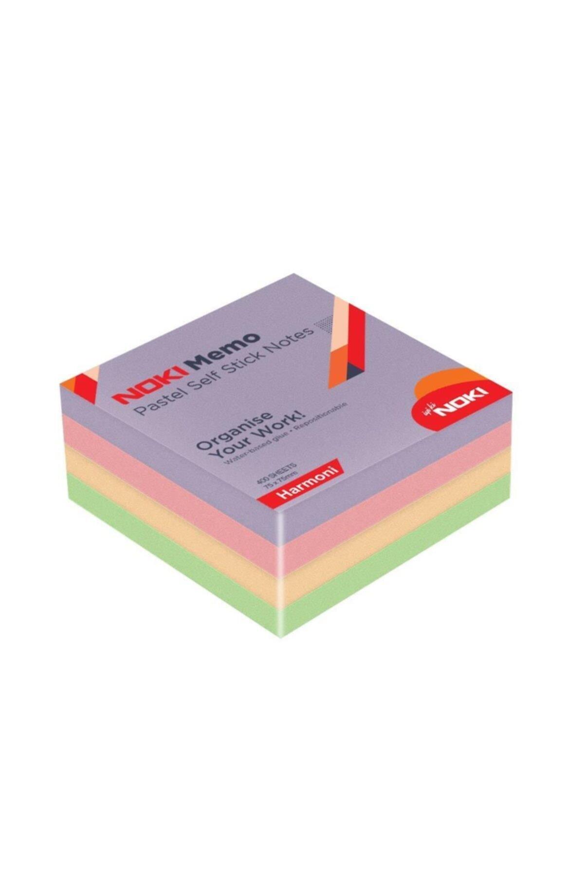 Noki Memo 75X75 Yapışkanlı Pastel Küp Blok Not 400 Sayfa Harmoni