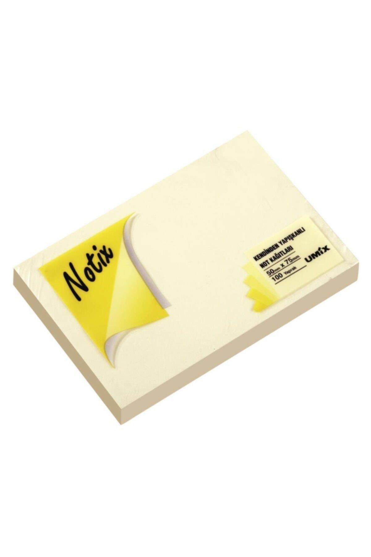 Notix Yapışkanlı Not Kağıdı 100 YP 50x75 Sarı (12 Koçan)