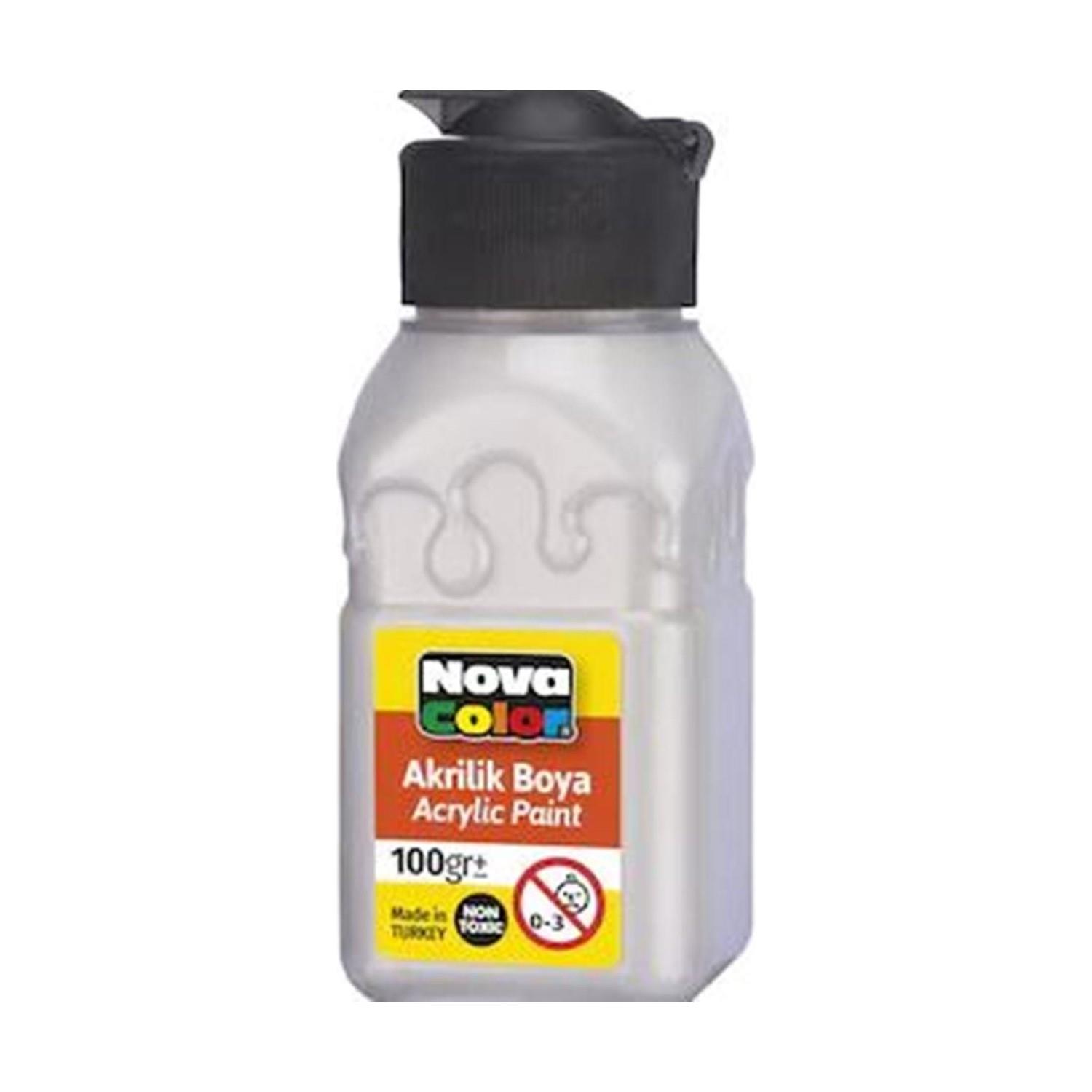 Nova Color Akrilik Boya Şişe 100 Cc Sedef Beyaz Nc-2034