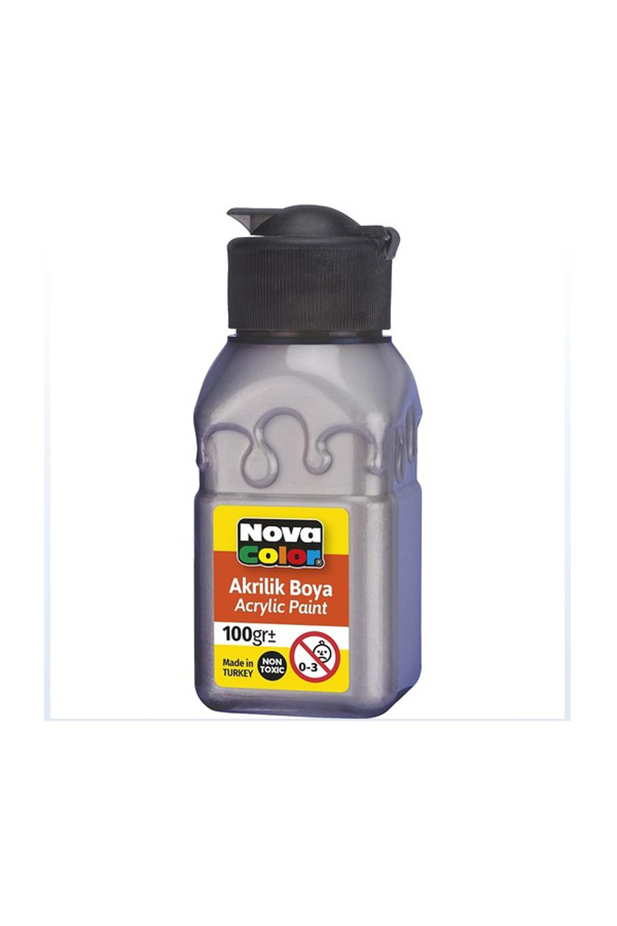 Nova Color Akrilik Boya Sise 100 Gram Gri