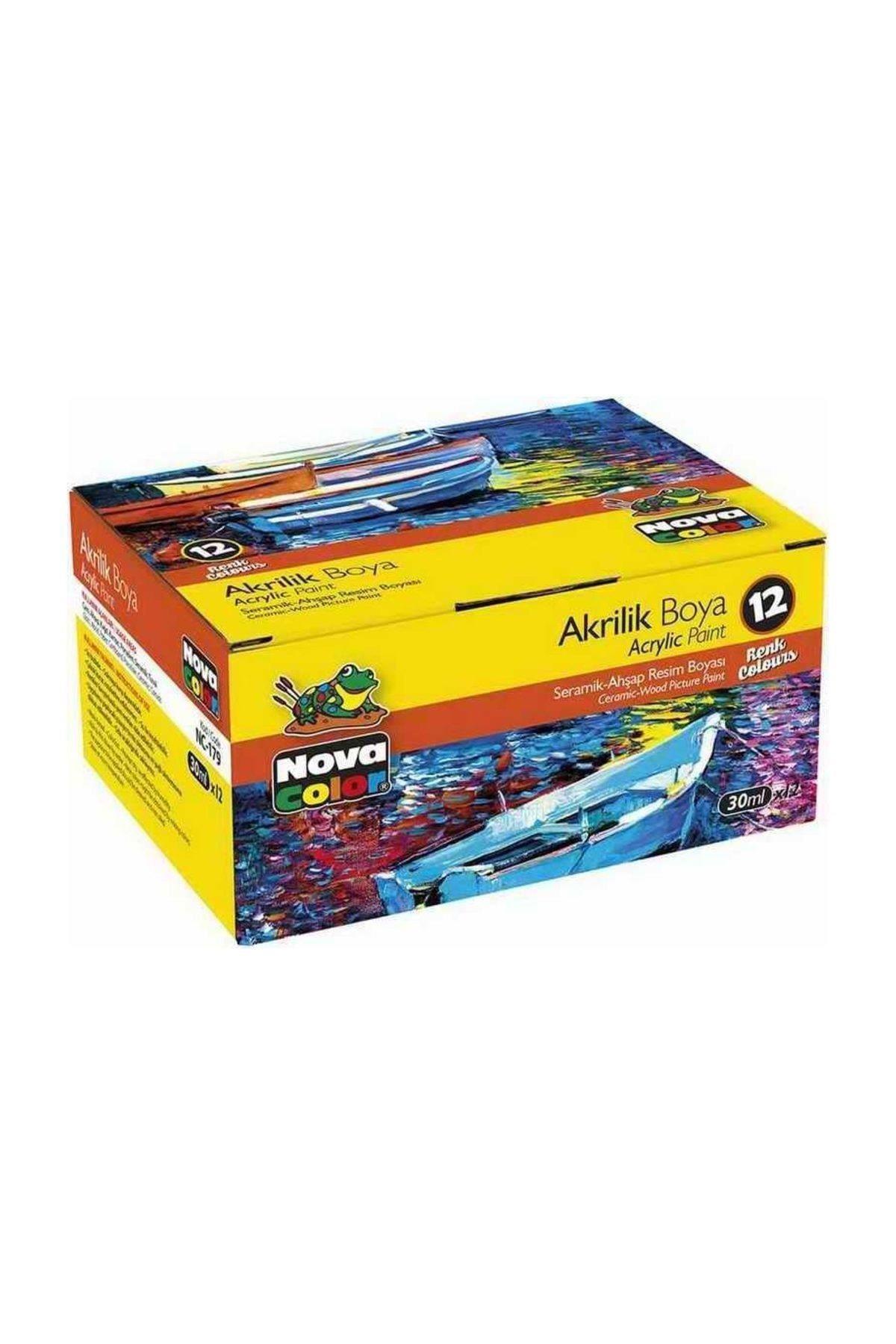 Nova Color Akrilik Boya Şişe 30 CC 12 Renk NC-179