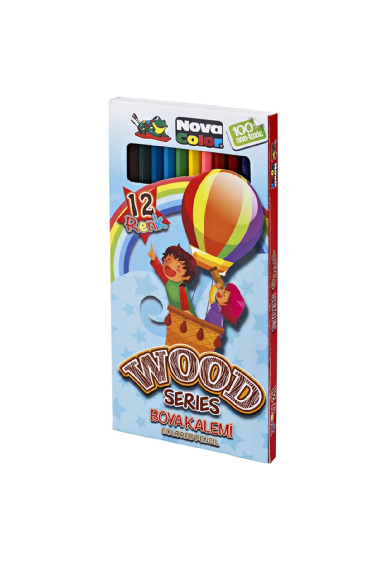 Nova Color Kuru Boya Karton Kutu Tam Boy 12 Renk Kuru Boya Kalemi