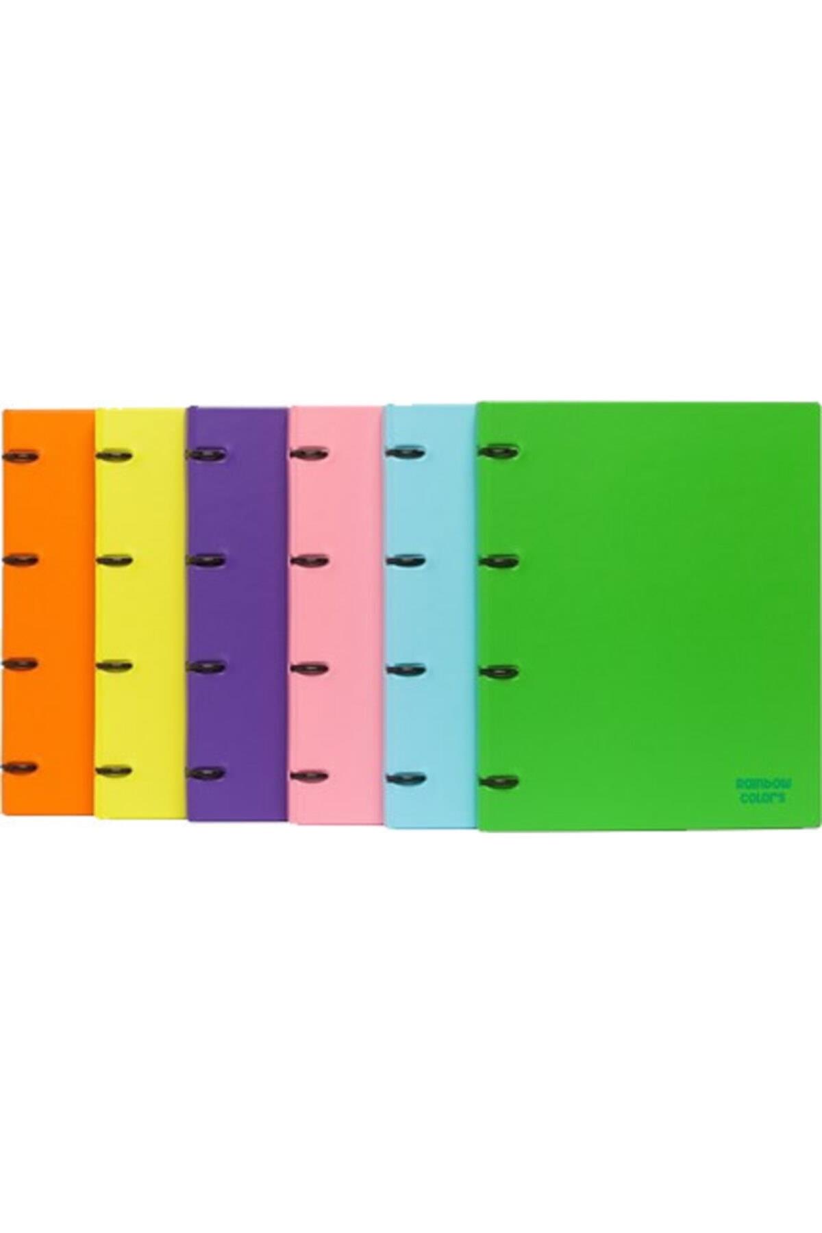 Önder Rainbow Colors A4 4 Halka Öğrenci Klasörü Mor