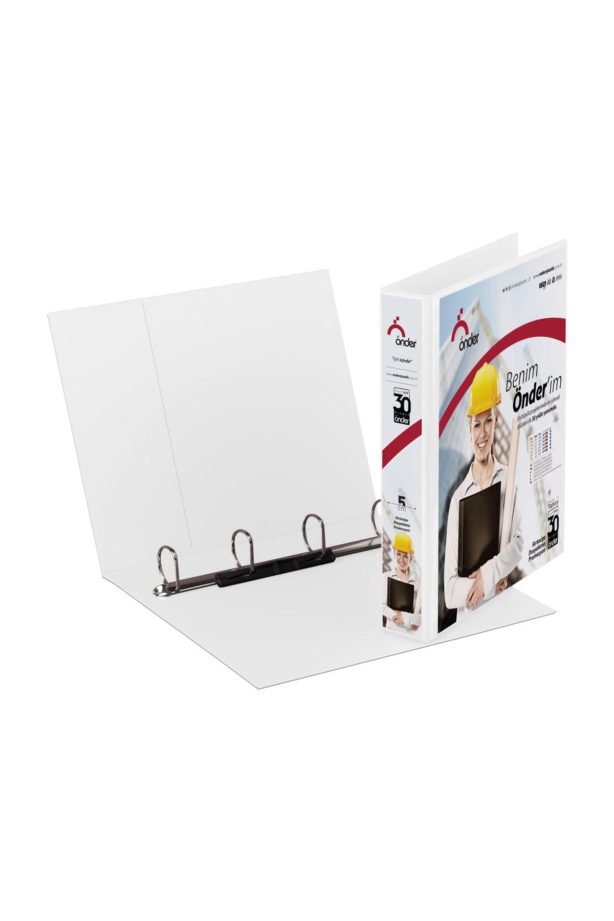 Önder Sunum Klasörü 4 Halkalı 90 MM A4 Beyaz