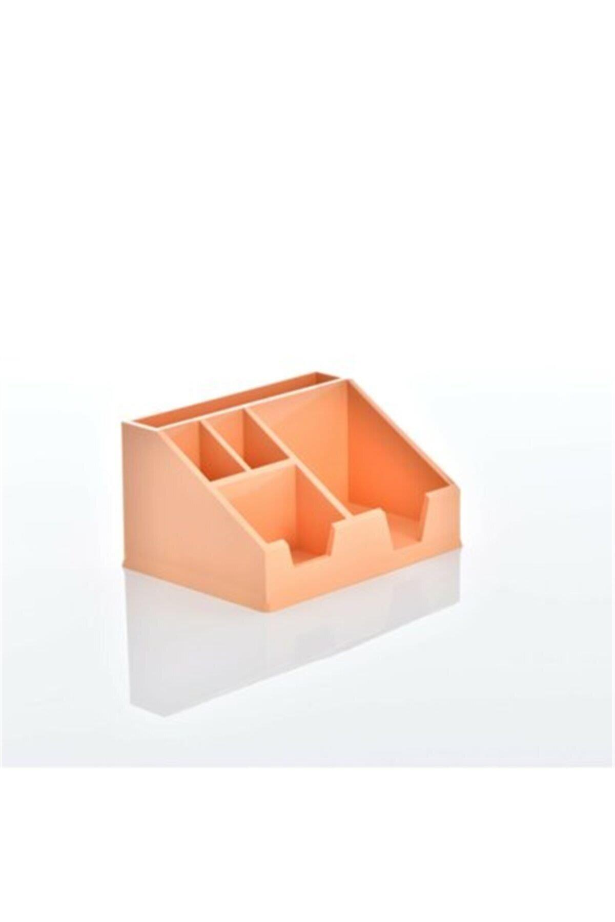 Ops Masa Seti Kalemlik Organizer Pastel Turuncu Masa Üstü Organizer