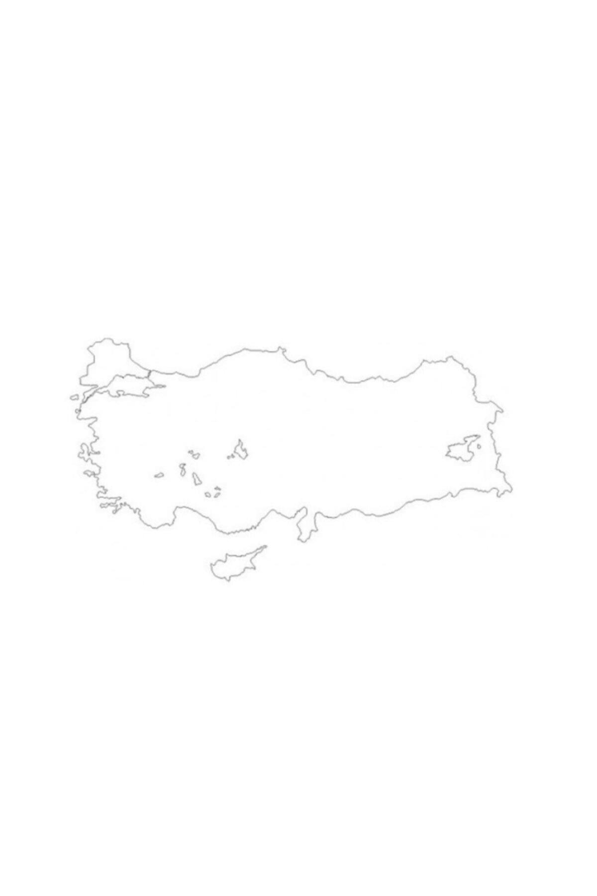 Panda Dilsiz Türkiye Haritası Kağıt Tahta 114x48 CM
