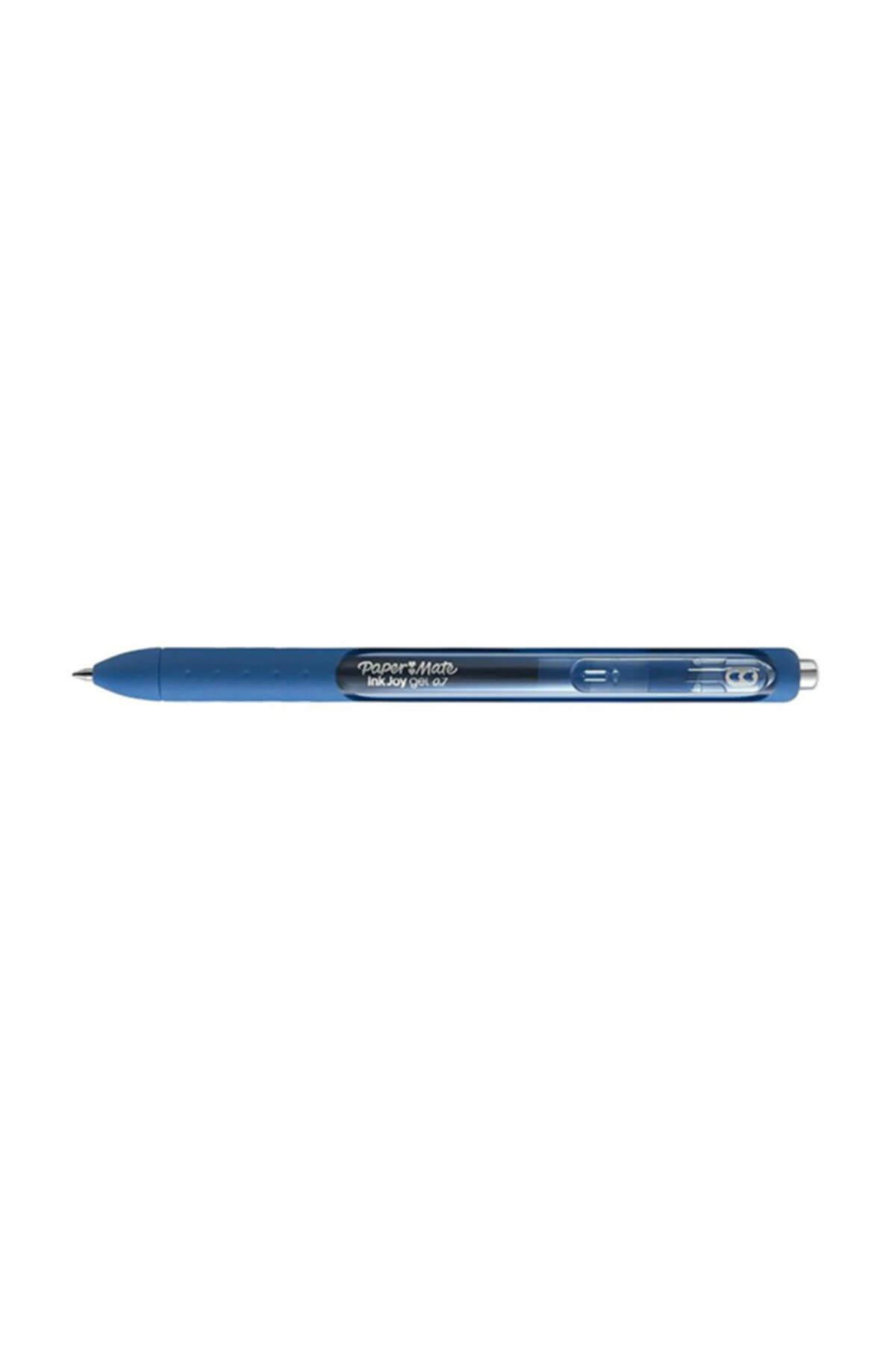 Paper Mate Inkjoy Gel Üstten Basmalı Jel Kalem Gri Mavi