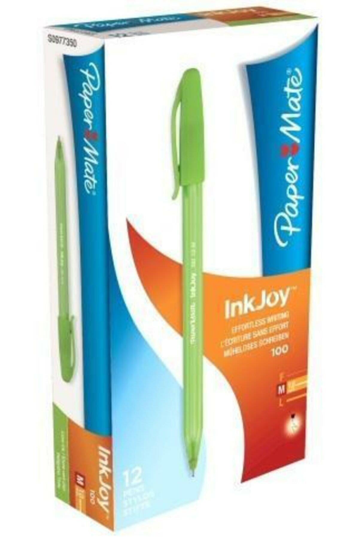 Paper Mate Kapaklı Tükenmez Kalem İnkjoy 100 1.0 MM Açık Yeşil S0977350 (12 Li Paket)
