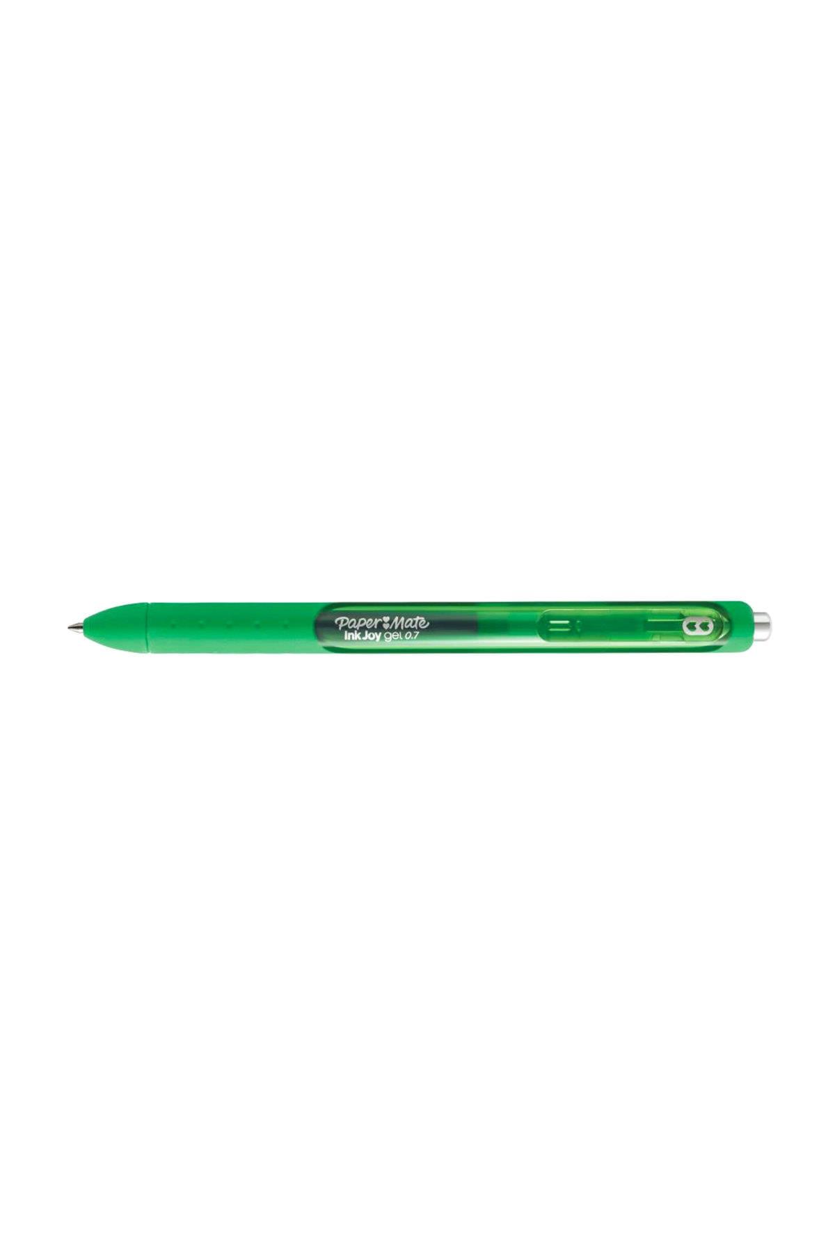 Paper Mate Tükenmez Kalem 0.7 Mm İnkjoy Jel Üsten Basmalı Yeşil 1957055 (12 Li Paket)