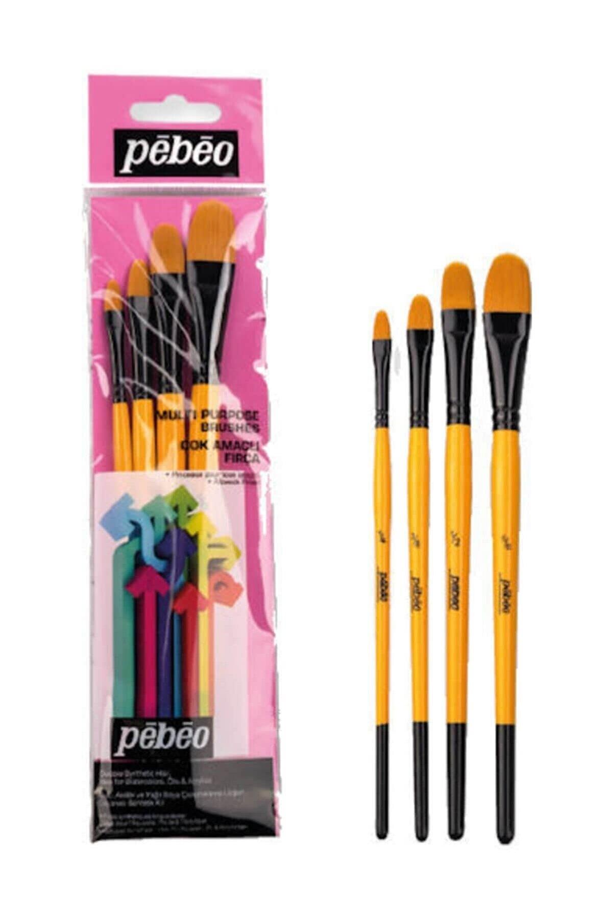 Pebeo Fırça Seti Kedi Dili No:1/4-3/8-1/2-5/8 4 LÜ SET-11