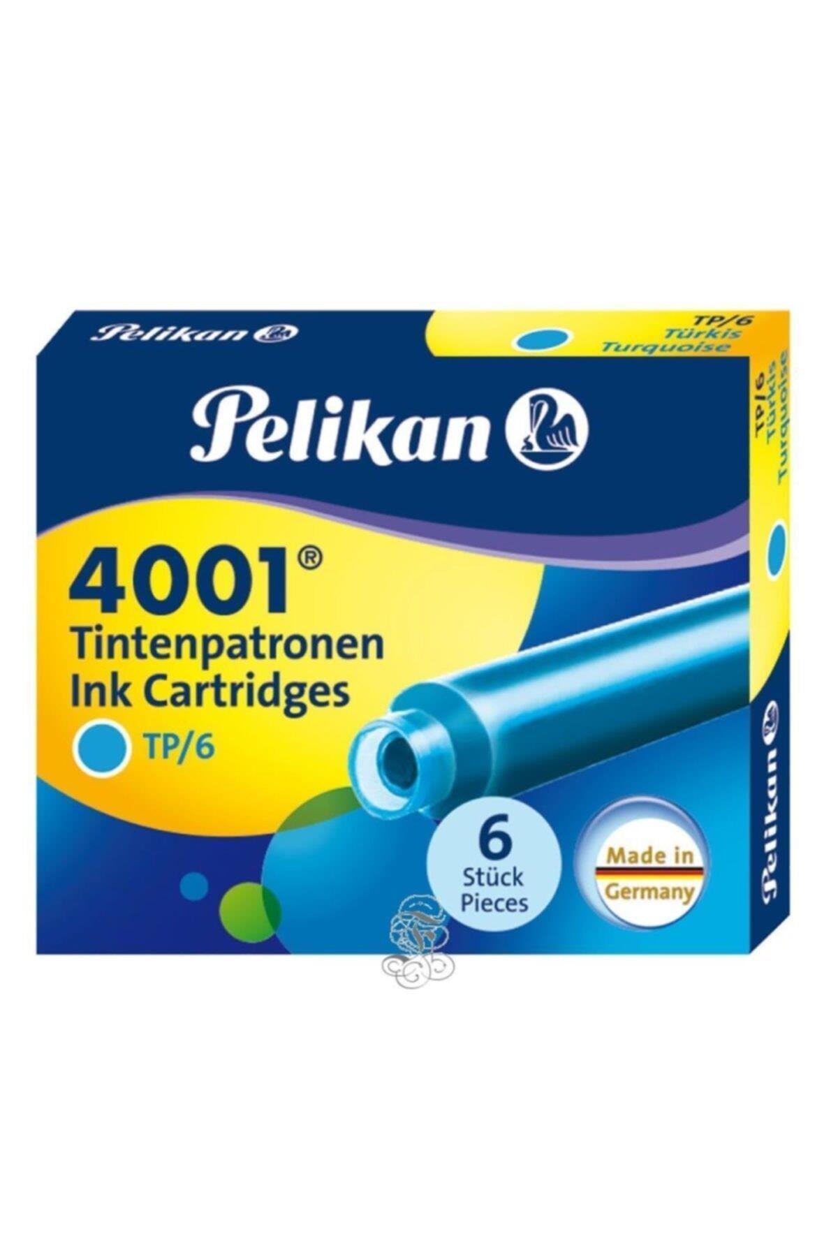 Pelikan Dolma Kalem Kartuşu Küçük Turkuaz 6 LI 4001