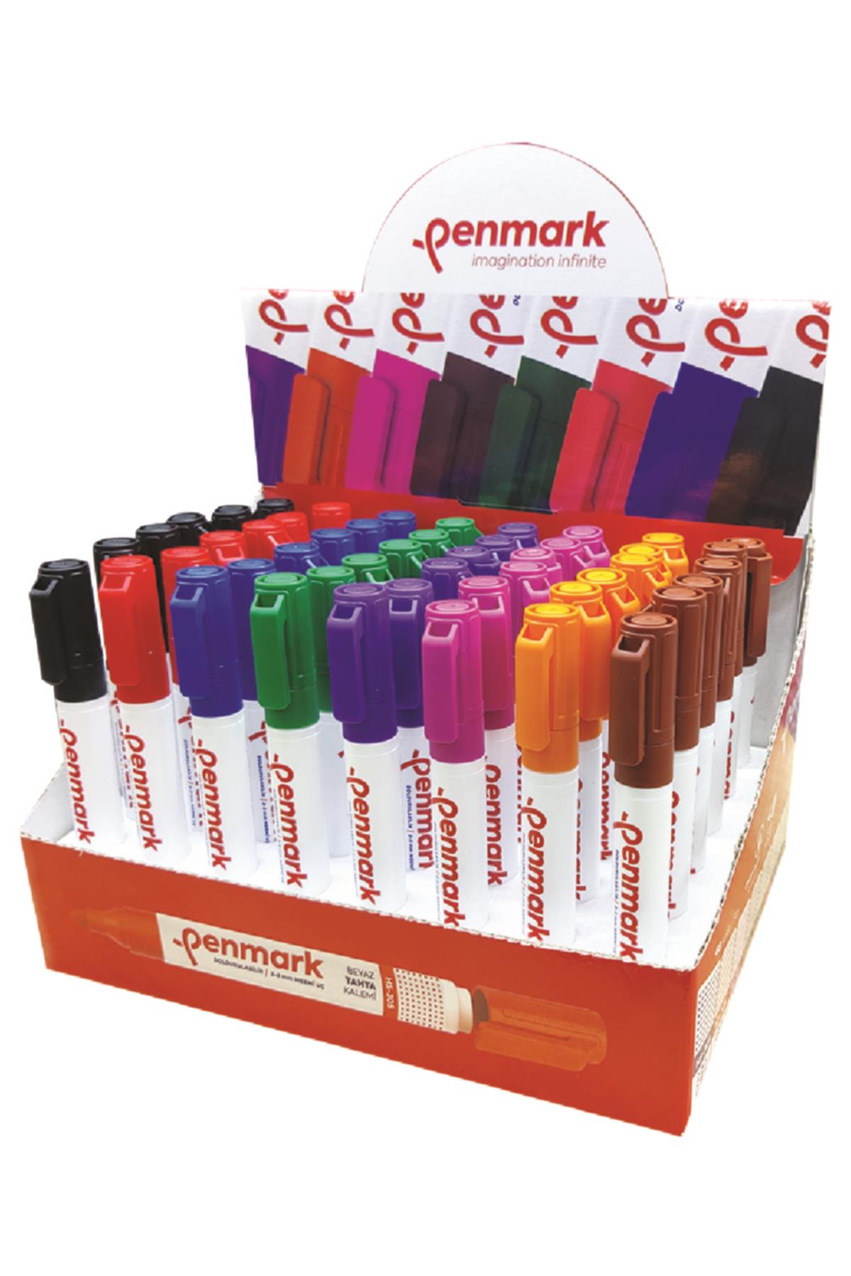 Penmark Beyaz Tahta Kalemi 8 Renk 48 Adet Tahta Kalemi