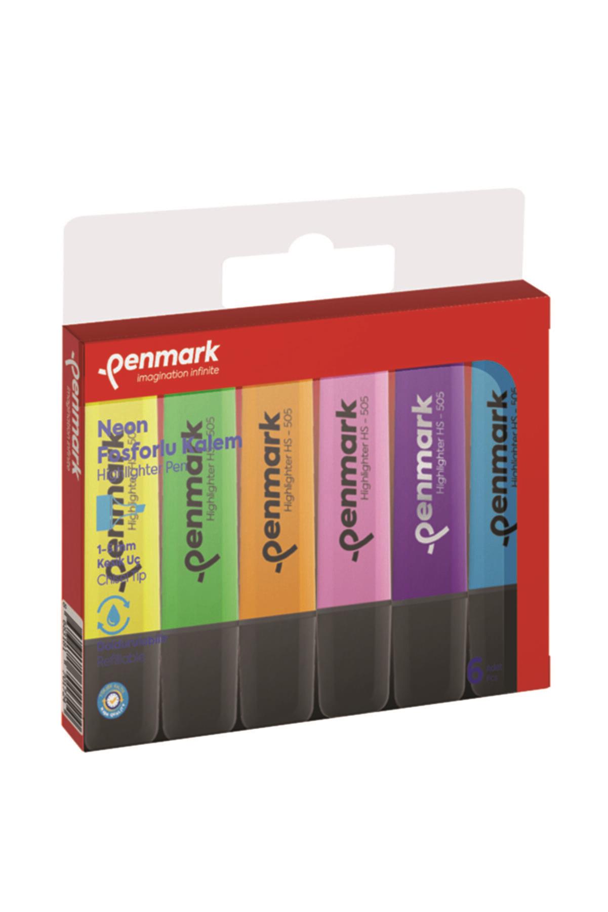 Penmark Highlighter Neon Fosforlu Kalem 6 Renk