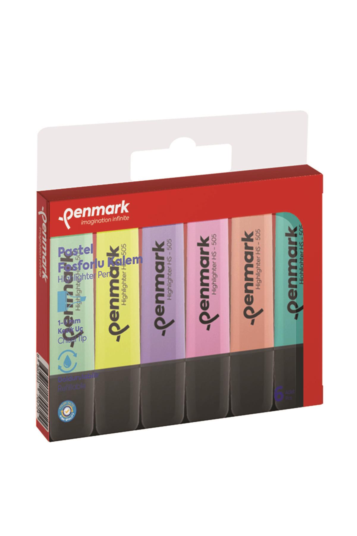 Penmark Highlighter Pastel Fosforlu Kalem 6 Renk