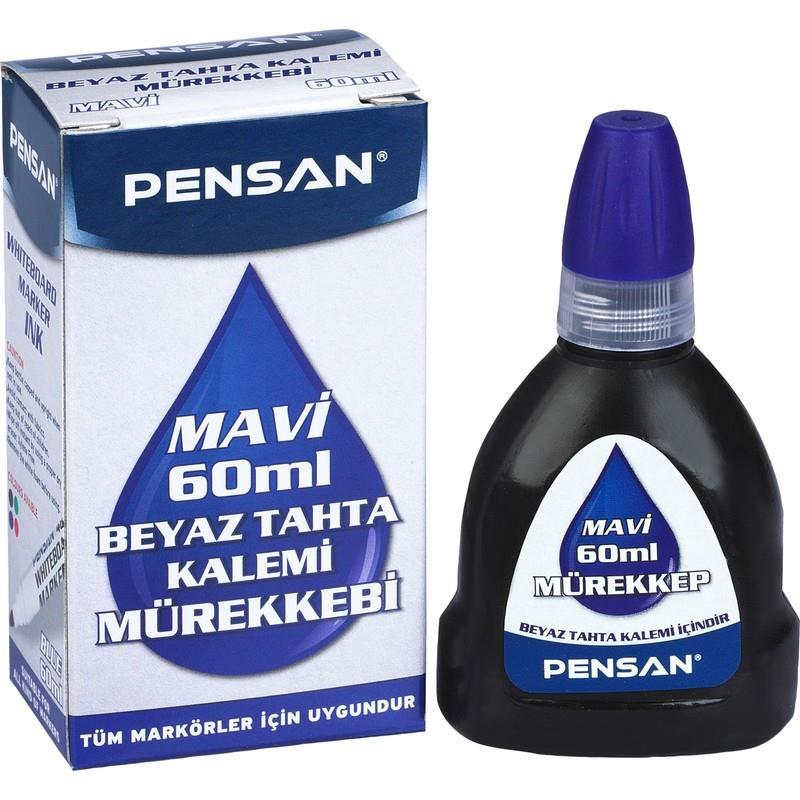 Pensan Tahta Kalem Mürekkebi 60 ML Mavi 4004