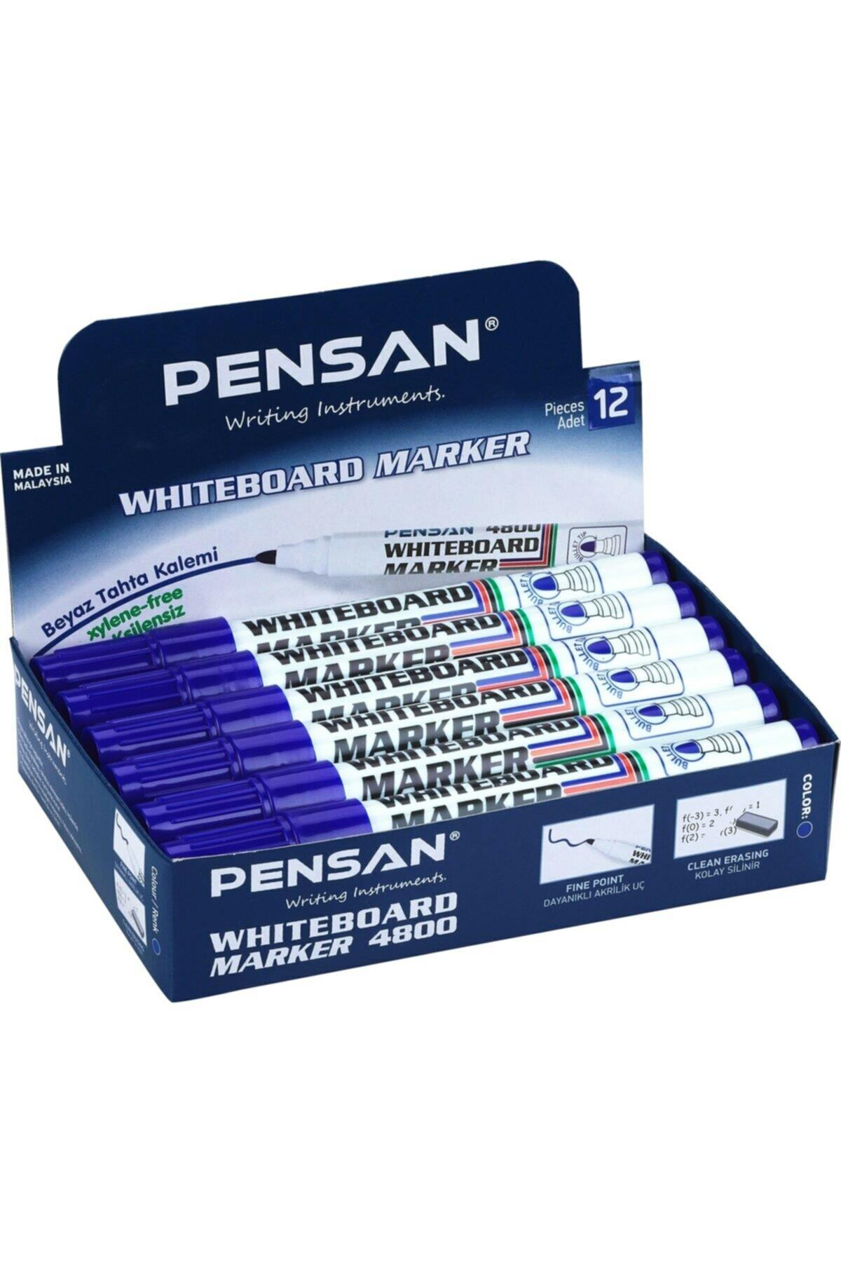 Pensan Tahta Kalemi Yuvarlak Uçlu Mavi Tahta Kalemi (12 Li Paket)