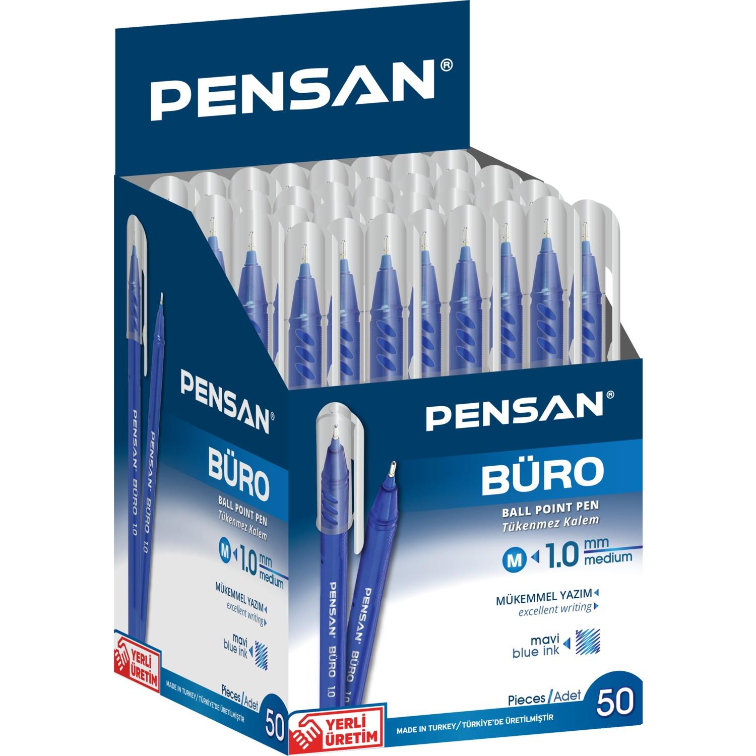 Pensan Tükenmez Kalem Büro 1 MM Mavi 50 Lİ 2270