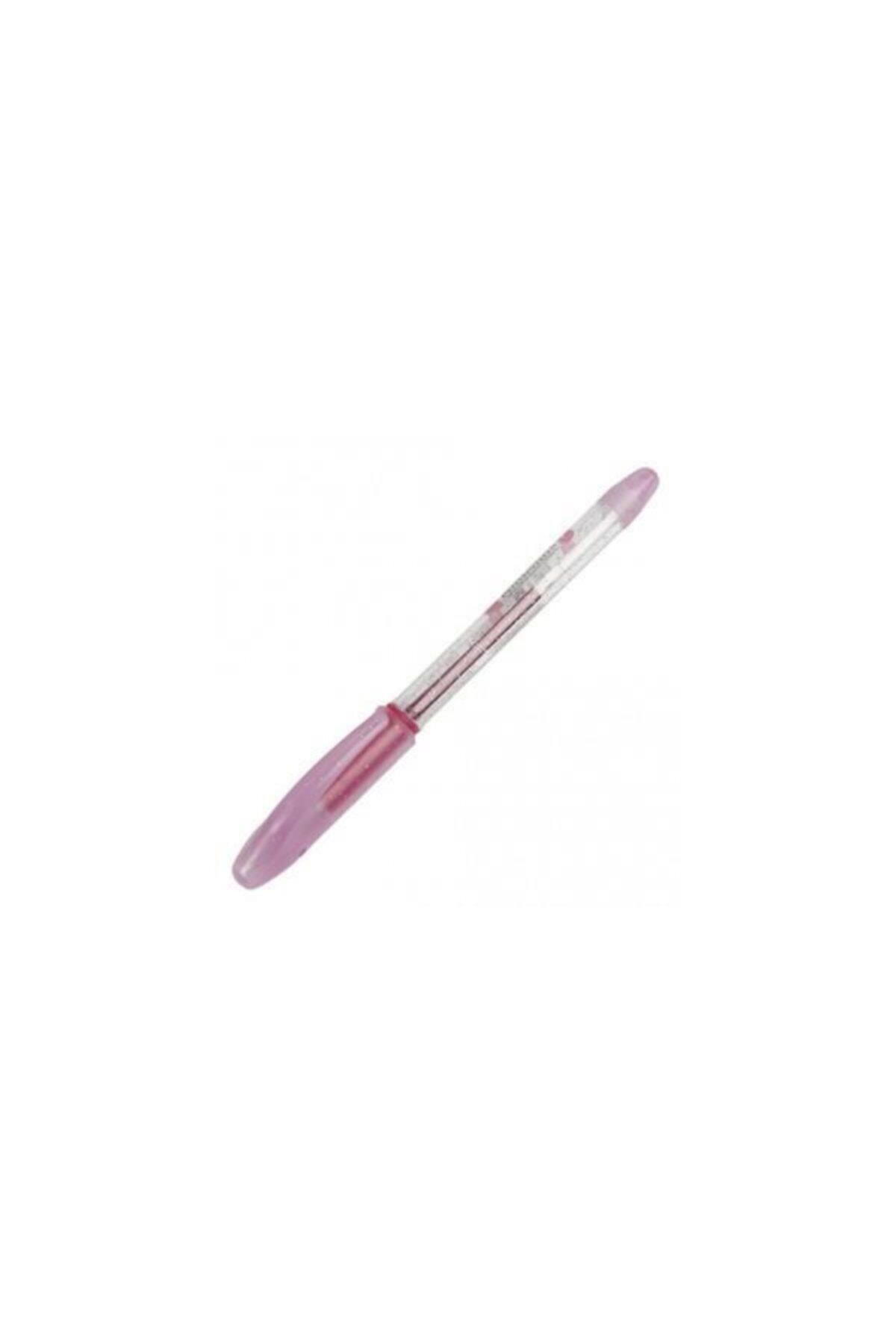Pensan Pembe Simli Tükenmez Kalem Jel Simli 1.0 MM Pembe (12 Li Paket)