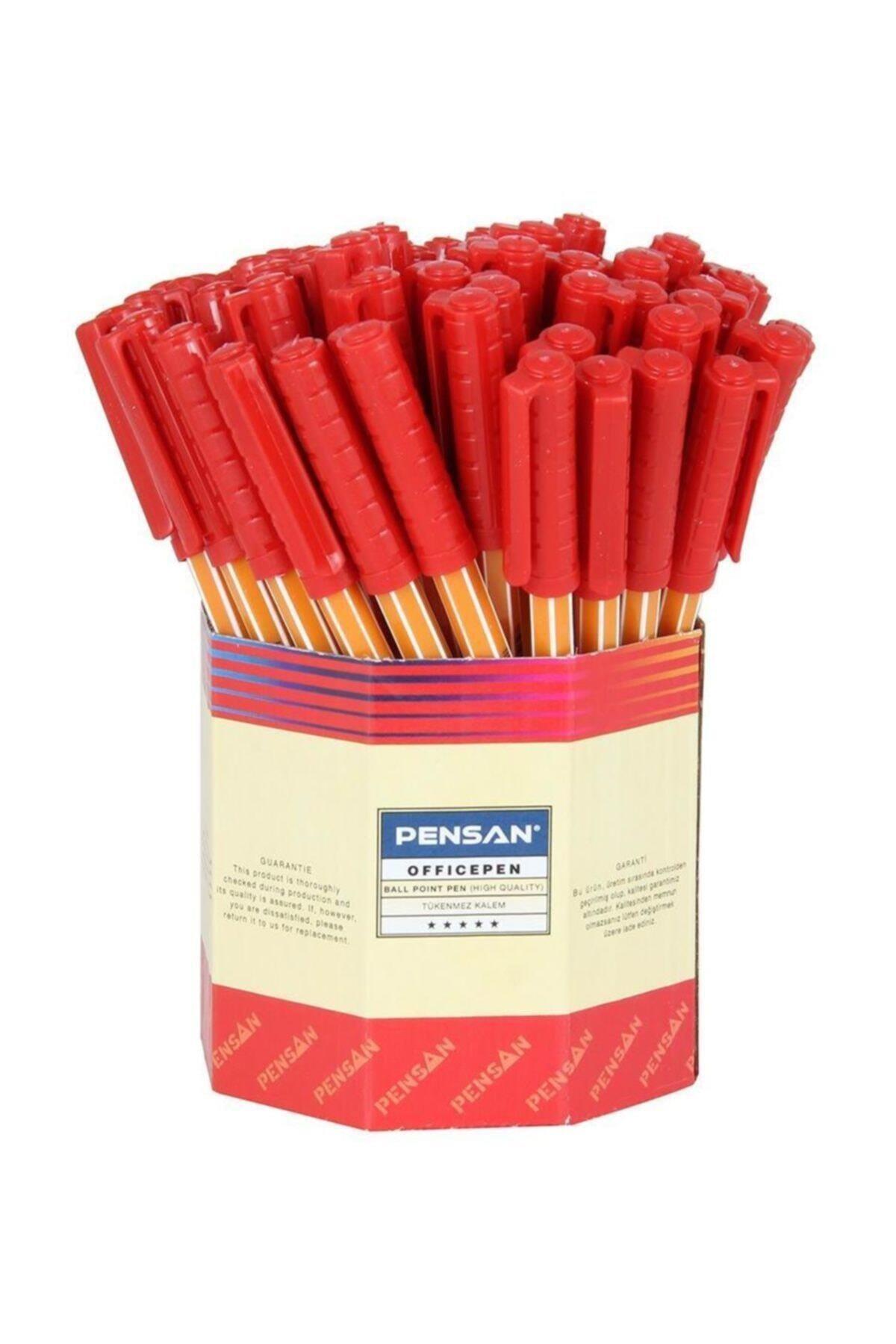 Pensan 1010 Ofis Pen Tükenmez Kalem 1.0 Mm Kırmızı 60 Lı (1 Paket 60 Adet)