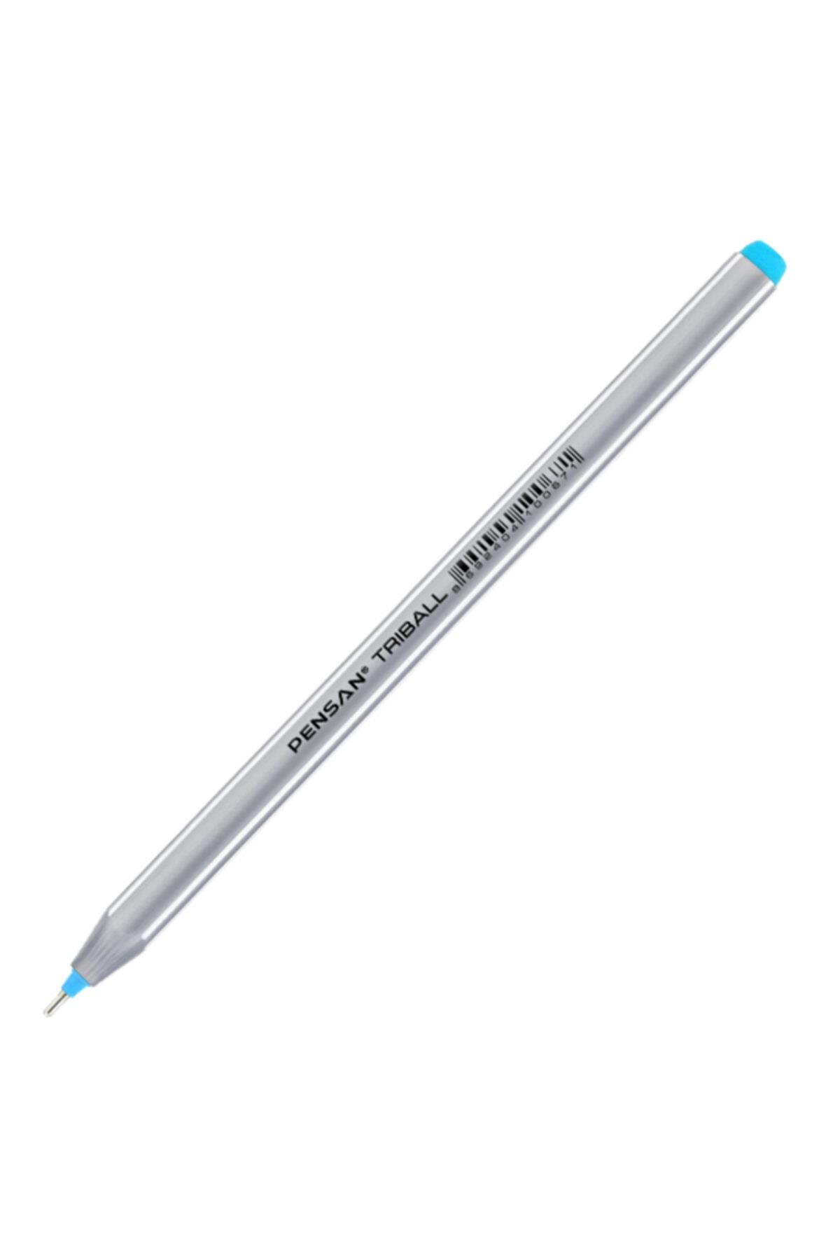 Pensan Tükenmez Kalem Triball 1.0 Mm Bilye Uç Turkuaz (12 Li Paket)