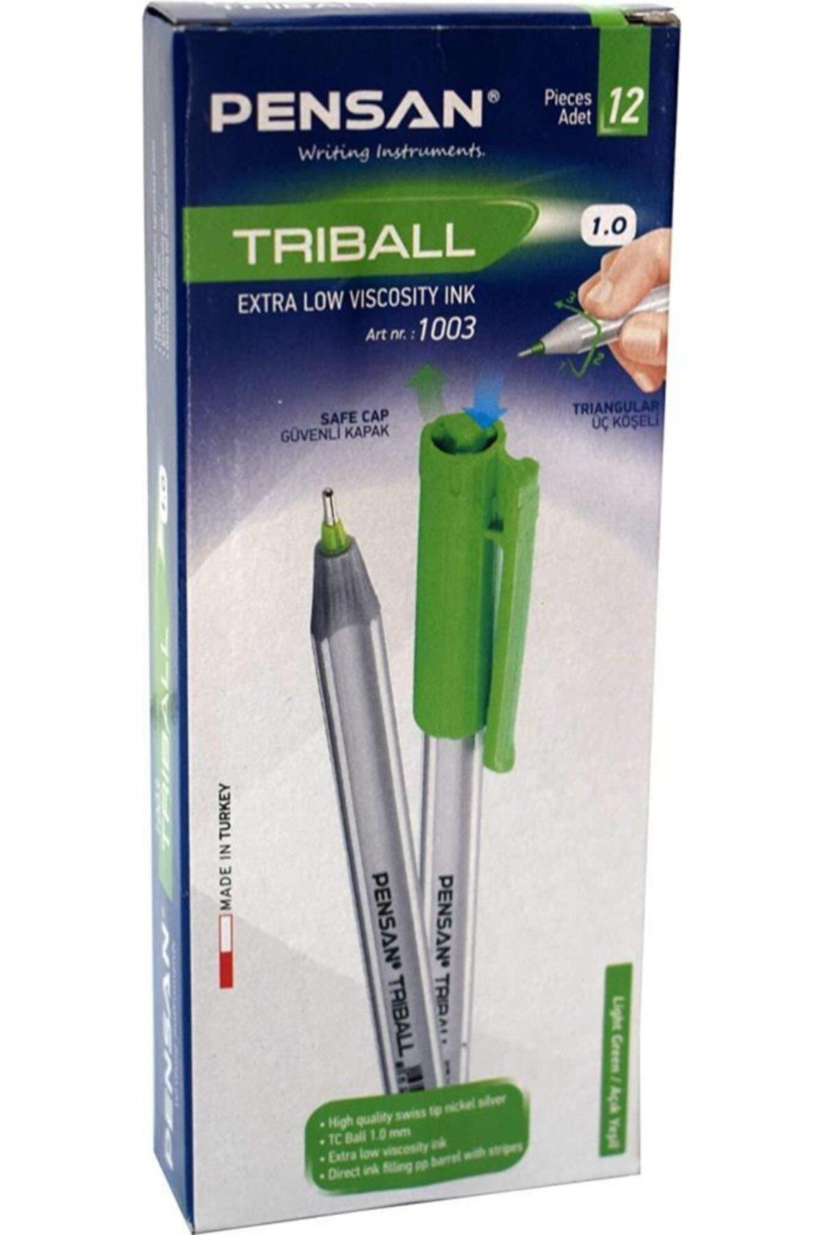 Pensan 1003 Triball Tükenmez Kalem 1.0 Mm Yeşil (12 Li Paket) 