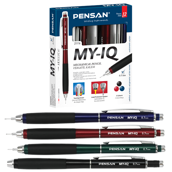 Pensan Versatil Kalem My IQ 0.7 MM Uçlu Kalem (12 Li Paket)