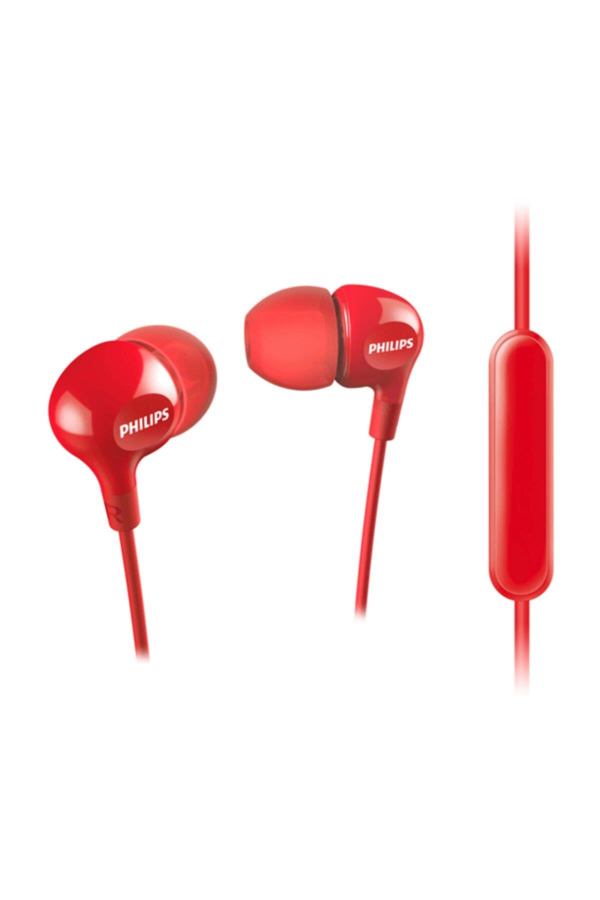 Philips Kablolu Kulak İçi Mikrofonlu Kulaklık Kırmızı
