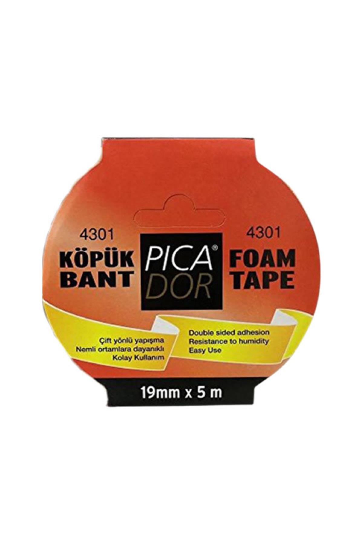Picador Çift Taraflı Bant Köpük Rulo Askılı 19 MM x 5 Metre (60 Lı Paket)