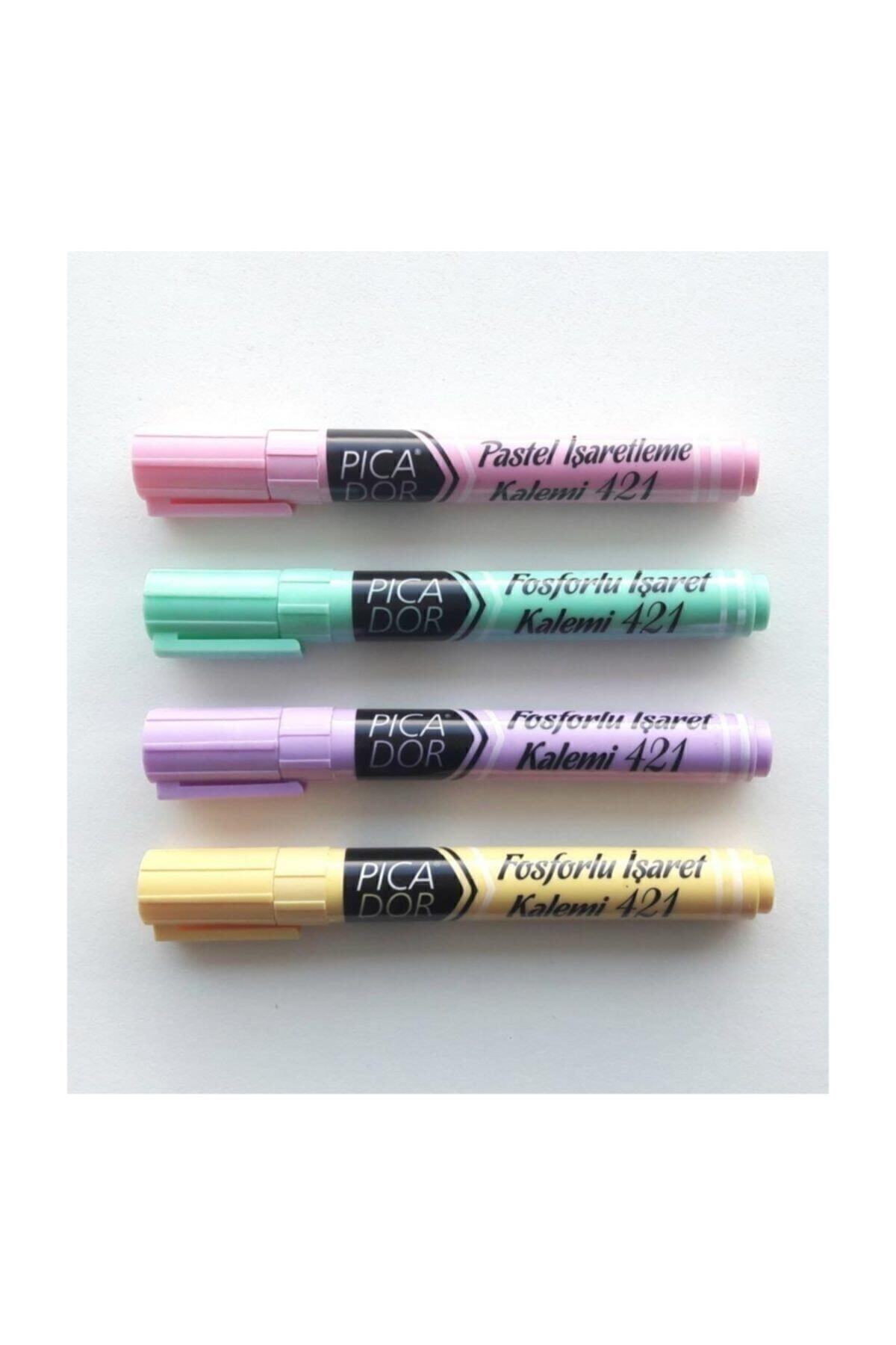 Picador Pastel Renk Fosforlu İşaretleme Kalemi Karışık 4 Renk