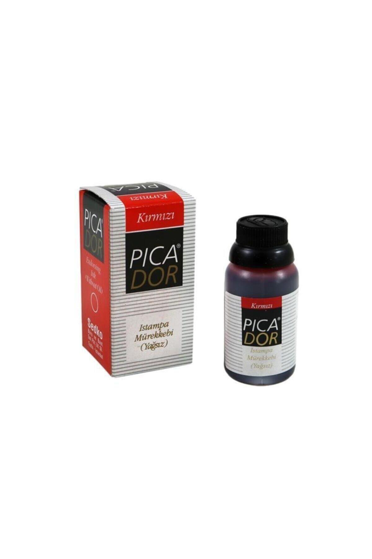 Picador Yağsız Istampa (stampa) Mürekkebi 30 Cc Kırmızı (12 Li Paket)