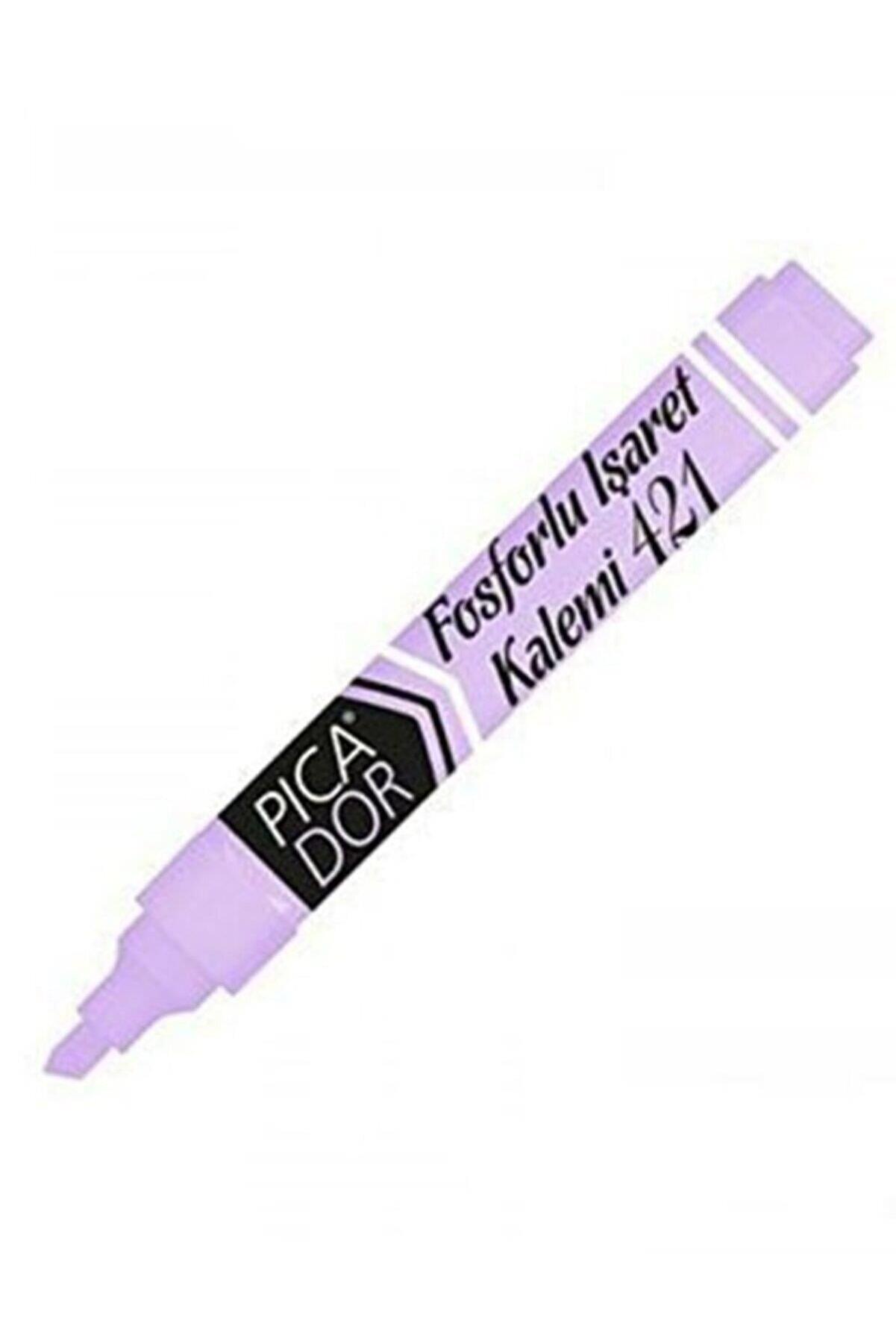 Picatack Fosforlu Kalem Pastel Mor (10 Lu Paket)