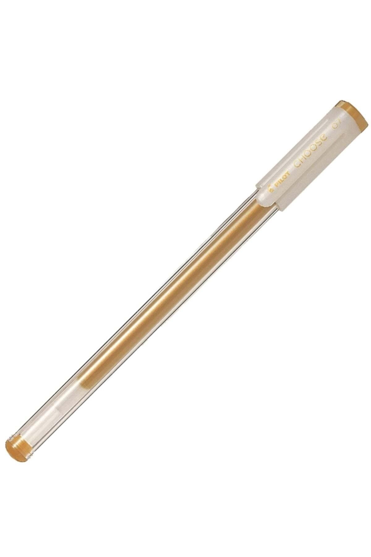 Pilot Choose 0.7 MM Altın Renkli Tükenmez Davetiye Kalemi (10 Lu Paket)