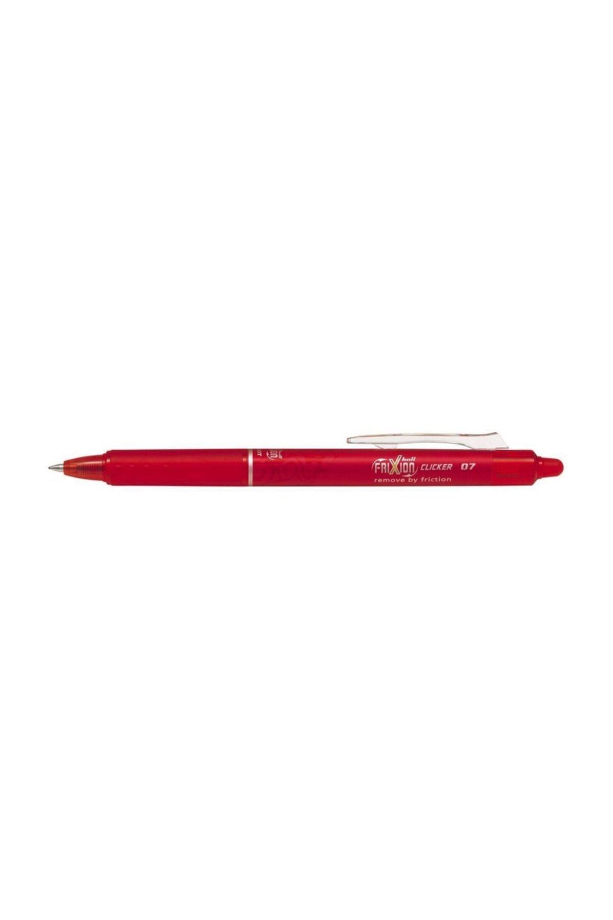 Pilot Frixion Clicker Bilye Uç Silinebilir 0.7 MM Kırmızı Silinebilir Tükenmez Kalem (12 Li Paket)
