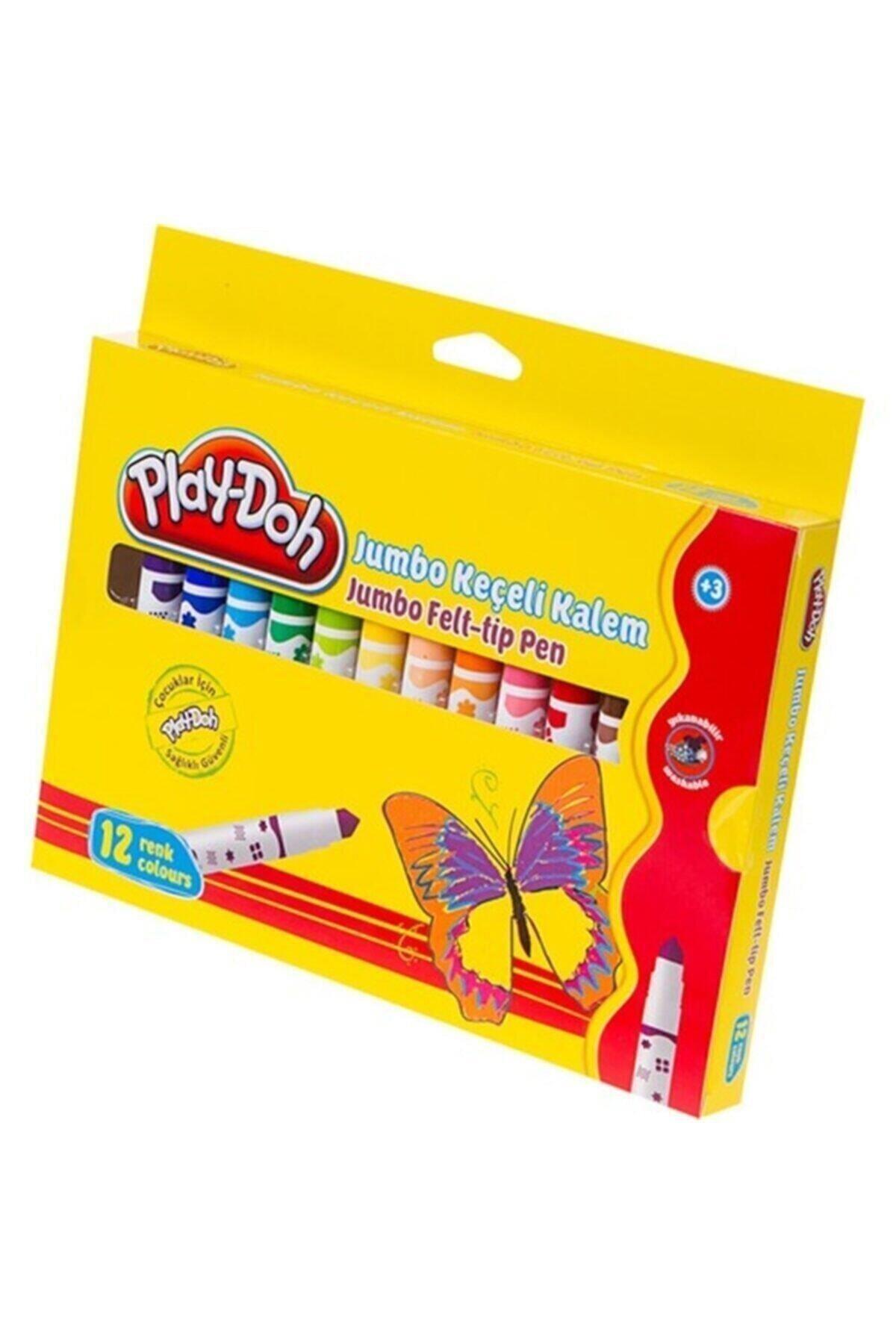Play-Doh Keçeli Kalem Jumbo 6 mm 12 Renk Jumbo Keçeli Kalem