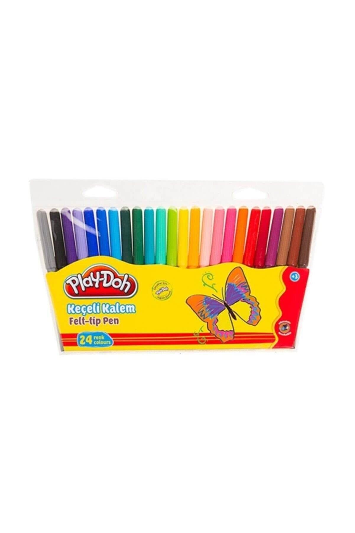 Play-Doh 24 Renk Keçeli Kalem Pvc 2Mm 24 Renk Keçeli Boya Kalemi