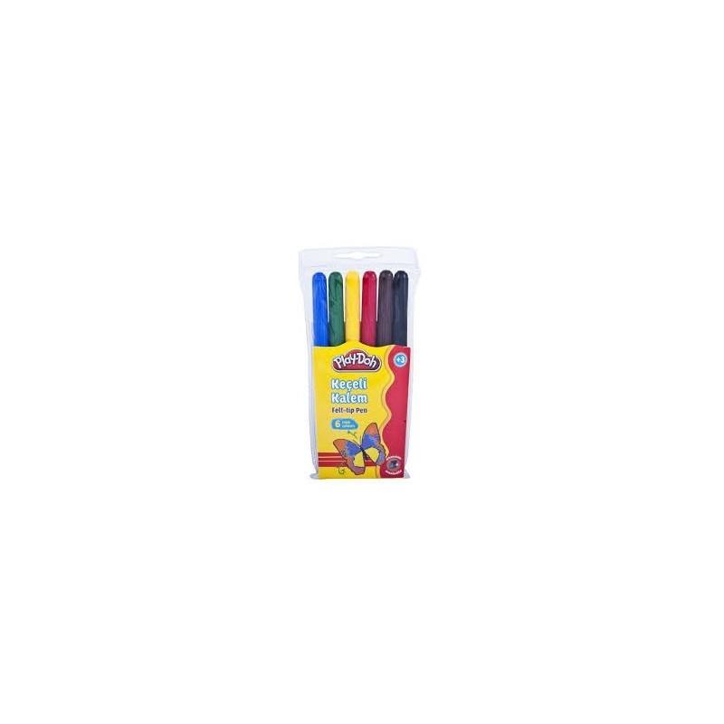 Play-Doh Keçeli Kalem Pvc 2 MM 6 Renk PLAY-KE004