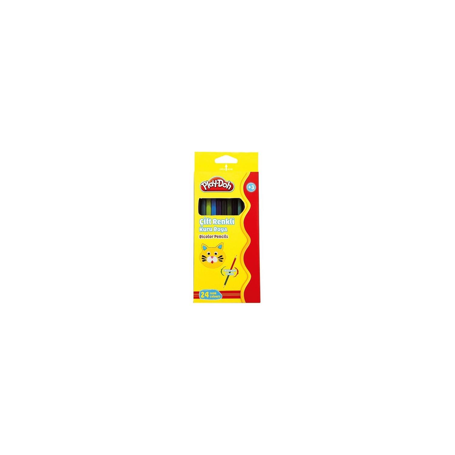 Play-Doh Kuru Boya Bicolor 24 Renk 12 Lİ PLAY-KU011