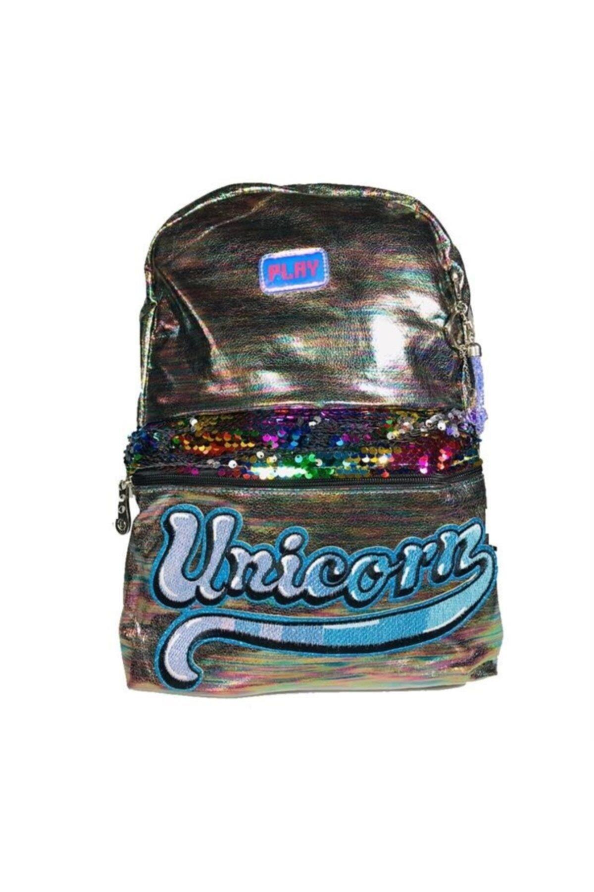 Keskin Color Kız Çocuk Gri Unicorn Sırt Okul Çantası