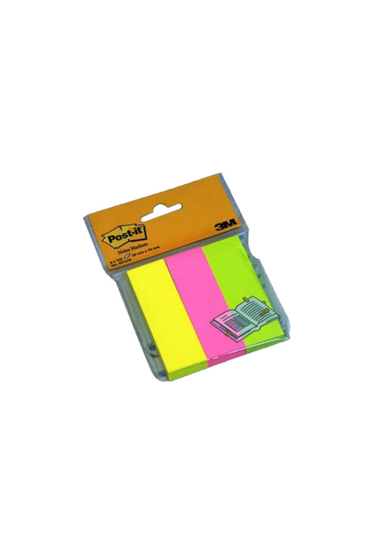 Post-it İndeks 100 YP 25x76 Fosforlu 3 Renk 671-3