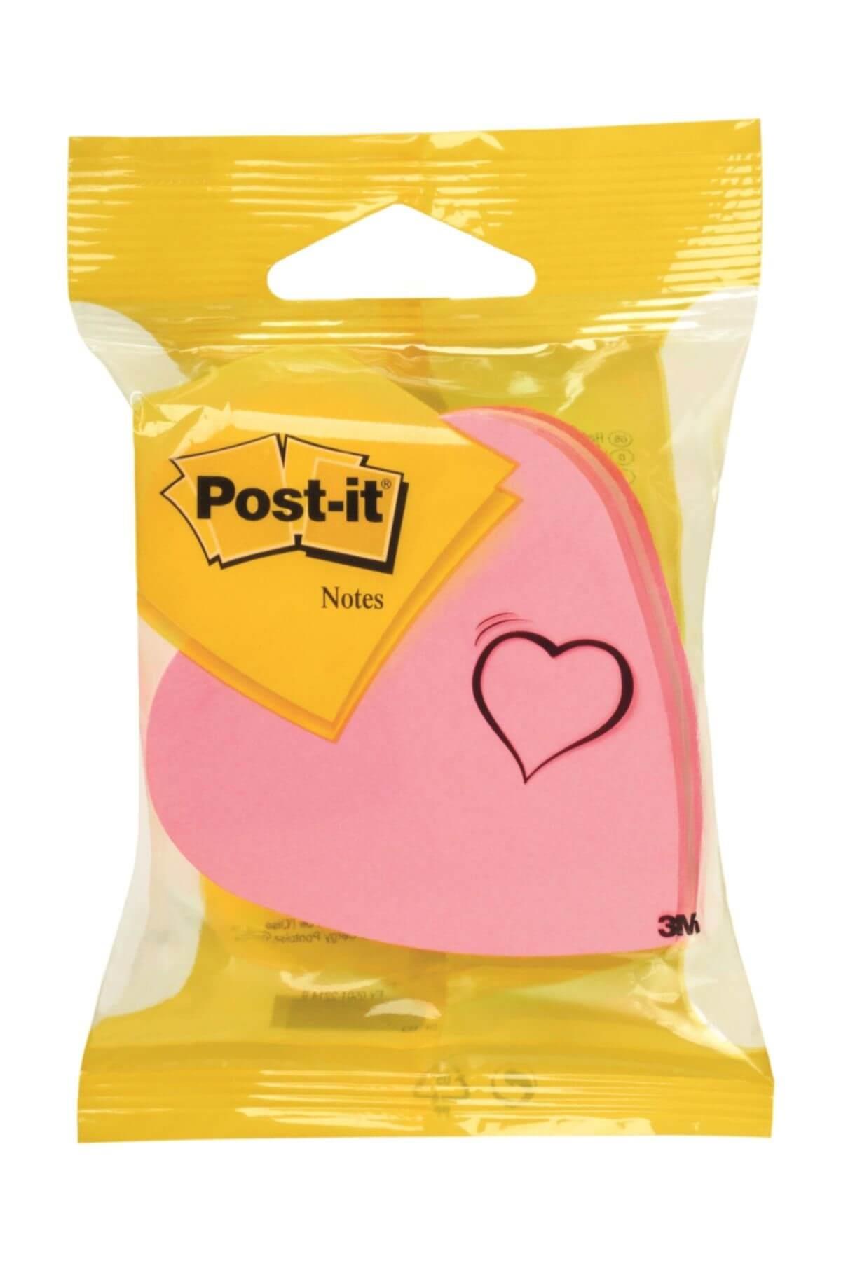 Post-it Yapışkanlı Not Kağıdı Kalp Şeklinde 225 Yaprak