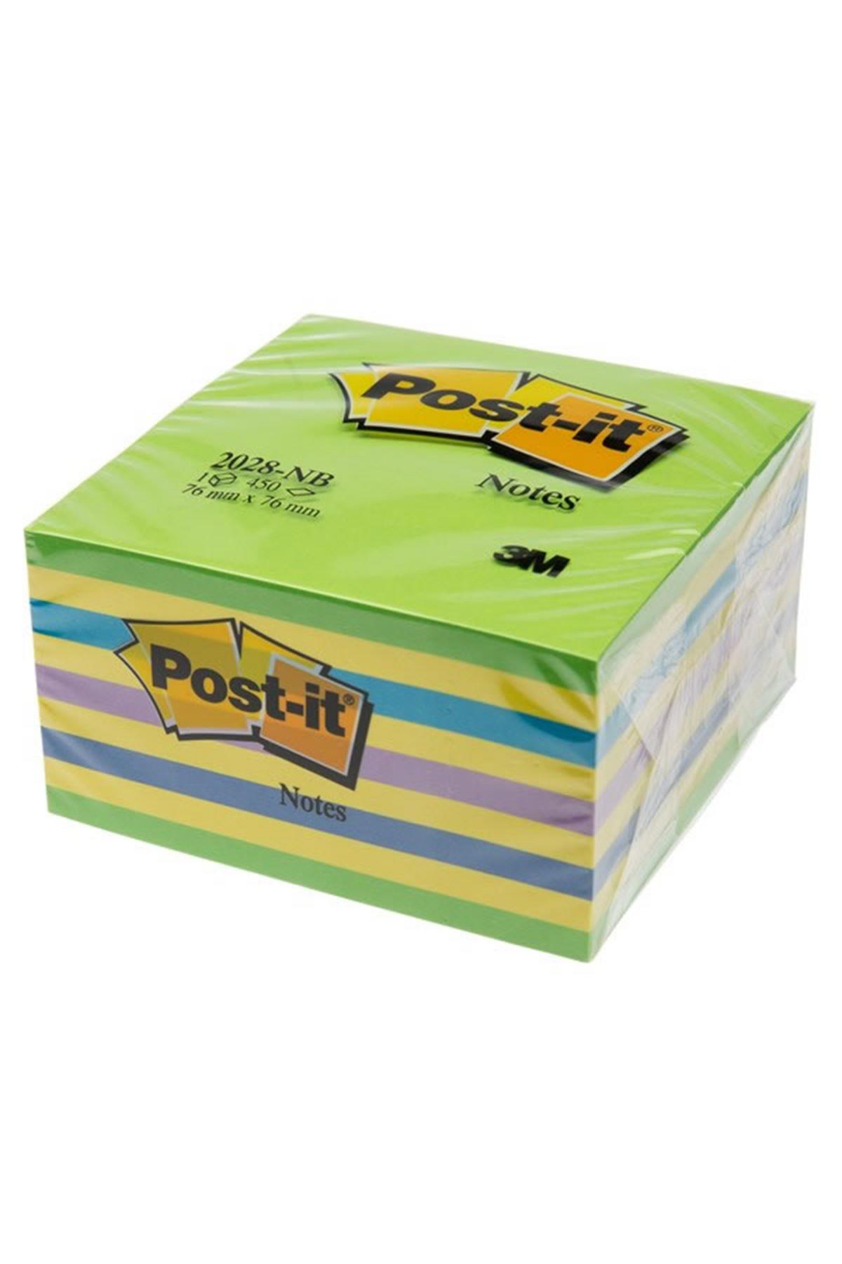 Post-it Yapışkanlı Not Kağıdı Küp Gökkuşağı 450 Yaprak 76x76 Yeşil Tonları
