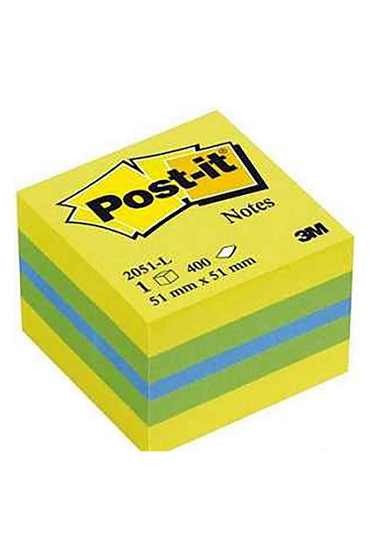 Post-it Yapışkanlı Not Kağıdı Mini Küp Sarı Tonlari 400 Yaprak 51,8 x 51,8mm 