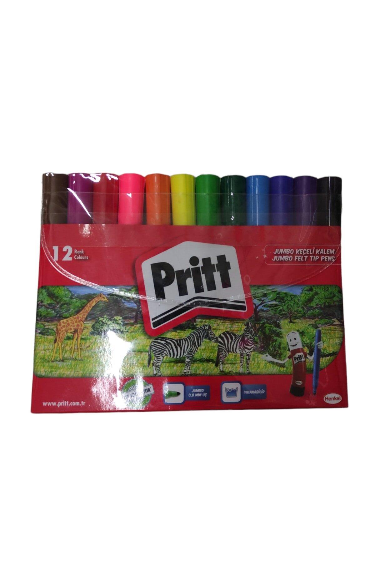 Pritt Keçeli Boya Kalemi Jumbo Yuvarlak Uç 12 Renk