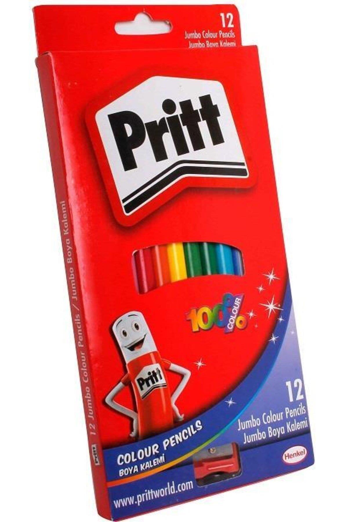 Pritt Kuru Boya Karton Kutu Jumbo Üçgen 12 Renk