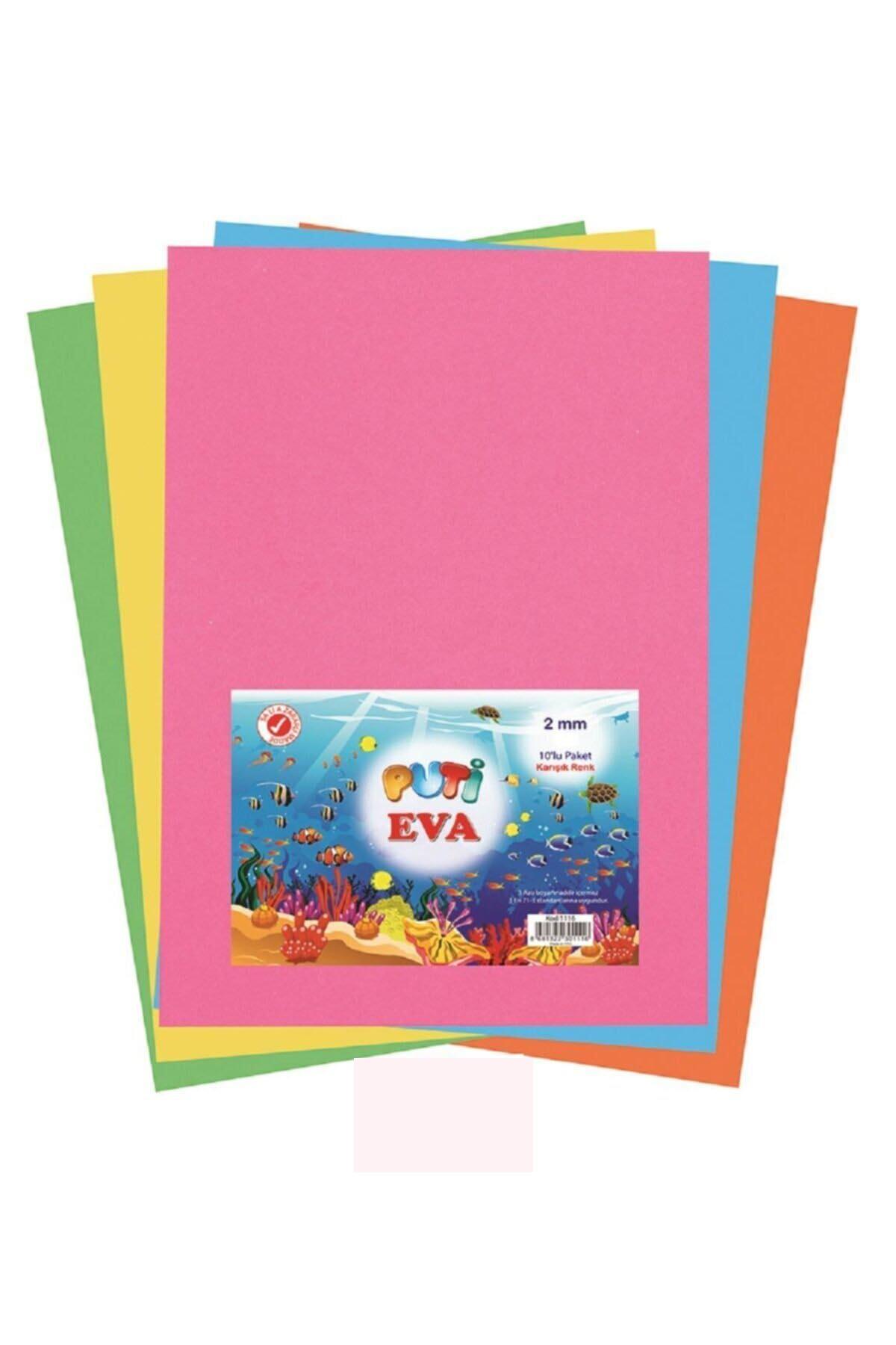 Puti Eva Klasik Karışık Renk 50x70 CM Eva 2 mm (10 Lu Paket)